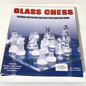 Glass Chess Board Game - Excellent Condition